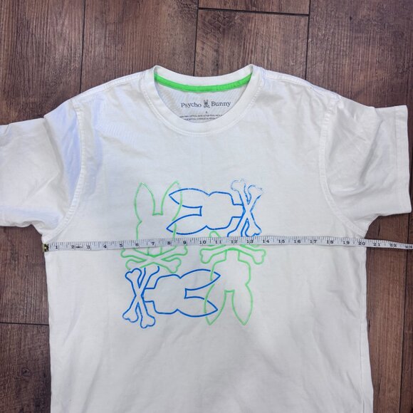 Psycho Bunny Rodman T-Shirt Men's Graphic Print Short Sleeve Size 5 Large White - Picture 10 of 11